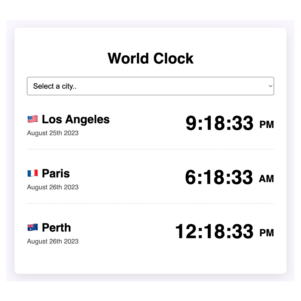 World Clock App